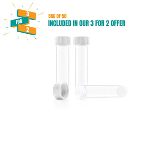 10ml Clear Plastic Screw Cap Vial