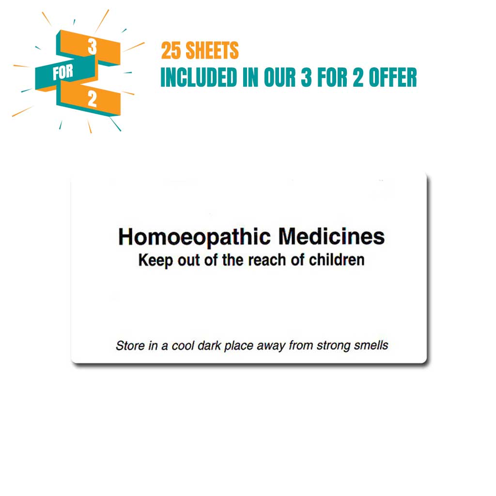 A1/A2  Homeopathic medicine label