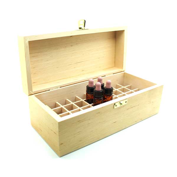 Alder Wood Box to hold 40 x 18mm Bottles